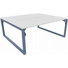 Tract Shades Hoop Leg 2 Person Rectangular Back to Back Bench Desks - Office Desks