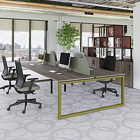 Tract Shades Hoop Leg 4 Person Rectangular Back to Back Bench Desks