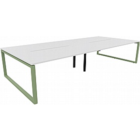 Tract Shades Hoop Leg 4 Person Rectangular Back to Back Bench Desks - Office Desks