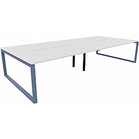 Tract Shades Hoop Leg 4 Person Rectangular Back to Back Bench Desks - Office Desks