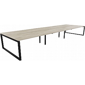 Tract Shades Hoop Leg 6 Person Rectangular Back to Back Bench Desks