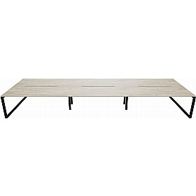 Tract Shades Hoop Leg 6 Person Rectangular Back to Back Bench Desks - Office Desks