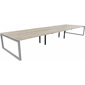 Tract Shades Hoop Leg 6 Person Rectangular Back to Back Bench Desks - Office Desks