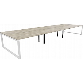 Tract Shades Hoop Leg 6 Person Rectangular Back to Back Bench Desks - Office Desks