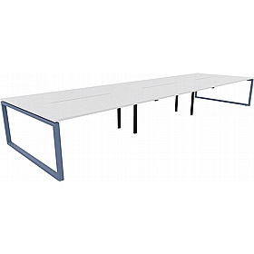 Tract Shades Hoop Leg 6 Person Rectangular Back to Back Bench Desks - Office Desks