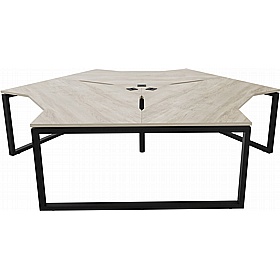 Tract Shades Hoop Leg 3 Person Cluster Bench Desks - Office Desks