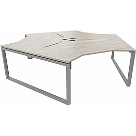 Tract Shades Hoop Leg 3 Person Cluster Bench Desks - Office Desks