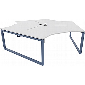 Tract Shades Hoop Leg 3 Person Cluster Bench Desks - Office Desks