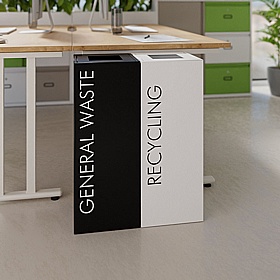 Silverline Metal General Waste Bins - Office Accessories