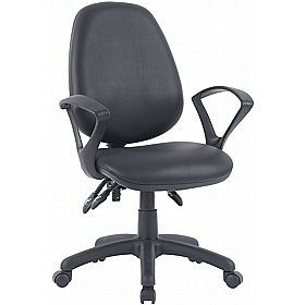 Ergo 3-Lever Anti-Bacterial Vinyl Operator Chairs - Office Chairs