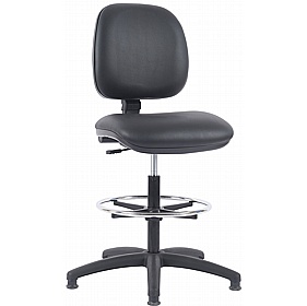 Ergo Anti-Bacterial Vinyl Draughtsman Chairs - Office Chairs