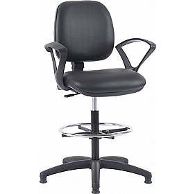 Ergo Anti-Bacterial Vinyl Draughtsman Chairs - Office Chairs
