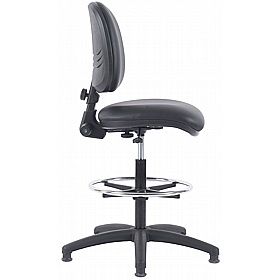 Ergo Anti-Bacterial Vinyl Draughtsman Chairs - Office Chairs