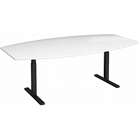 Elev8 Touch Electric Height Adjustable Boat Shaped Boardroom Tables - Meeting Room