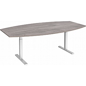 Elev8 Touch Electric Height Adjustable Boat Shaped Boardroom Tables - Meeting Room
