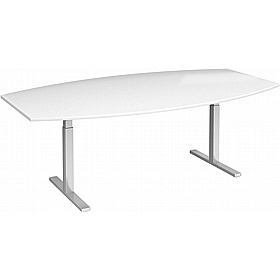 Elev8 Touch Electric Height Adjustable Boat Shaped Boardroom Tables - Meeting Room
