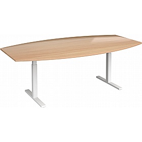 Elev8 Touch Electric Height Adjustable Boat Shaped Boardroom Tables - Meeting Room