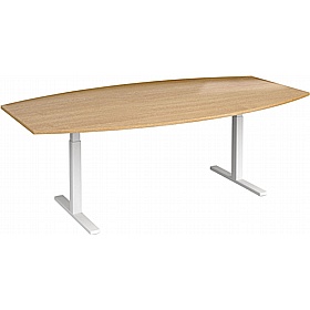Elev8 Touch Electric Height Adjustable Boat Shaped Boardroom Tables - Meeting Room