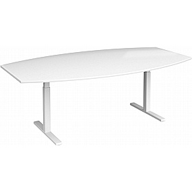 Elev8 Touch Electric Height Adjustable Boat Shaped Boardroom Tables - Meeting Room