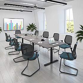 Elev8 Touch Electric Height Adjustable Rectangular Boardroom Extension Tables - Meeting Room