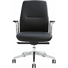 Noble Luxury Medium Back Top Grain Leather Executive Office Chair - Office Chairs