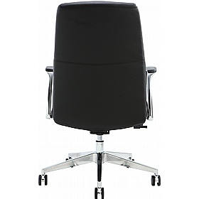 Noble Luxury Medium Back Top Grain Leather Executive Office Chair - Office Chairs