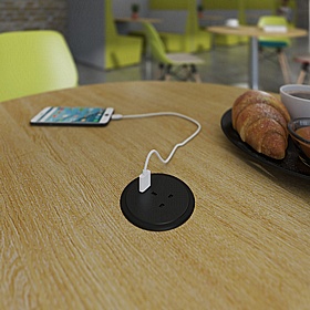 Eternal Round Breakout and Meeting Tables with Power - Meeting Room