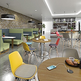 Eternal Round Breakout and Meeting Tables with Power