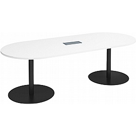 Eternal D-End Meeting and Boardroom Tables with Power - Meeting Room