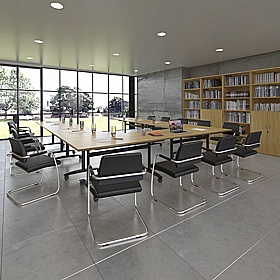 Upsilon Deluxe Modular Tilting Rectangular Conference and Boardroom Tables