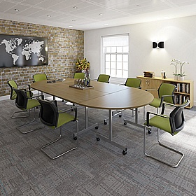 Upsilon Modular Tilting Semi-Circular Conference and Boardroom Tables