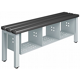 Pure Single Sided Changing and Cloakroom Bench Seats with Shoe Storage