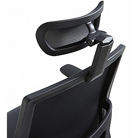 Evo Mesh & Top Leather Executive Office Chair with Pocket Sprung Seat - Office Chairs