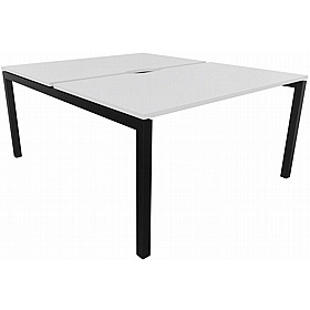 Systm 2 Person Rectangular Back to Back Bench Desks - Office Desks