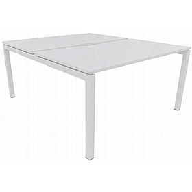 Systm 2 Person Rectangular Back to Back Bench Desks - Office Desks