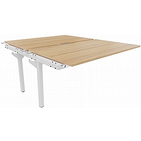 Systm Rectangular Back to Back Bench Extension Desks - Office Desks
