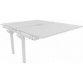 Systm Rectangular Back to Back Bench Extension Desks - Office Desks