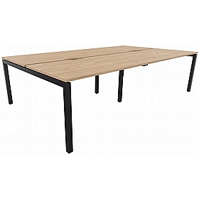 Systm 4 Person Rectangular Back to Back Bench Desks
