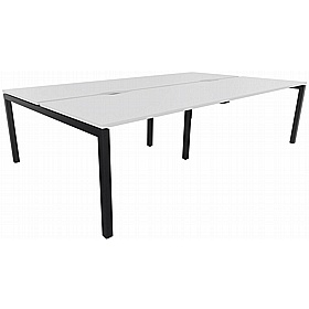 Systm 4 Person Rectangular Back to Back Bench Desks - Office Desks