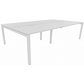 Systm 4 Person Rectangular Back to Back Bench Desks - Office Desks