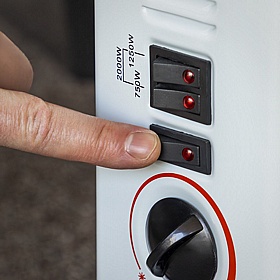 Calidum 2000W Convector Heater with Thermostat - Office Accessories