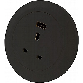 Monza Round Coffee Tables with Power - Reception Area