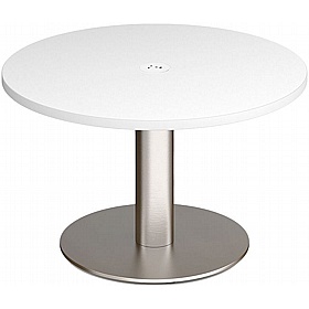 Monza Round Coffee Tables with Power - Reception Area