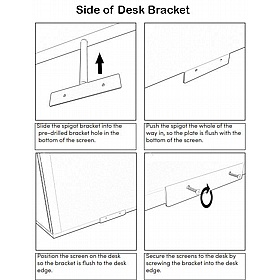 Surface Desk Mounted Partition Screens - Office Accessories
