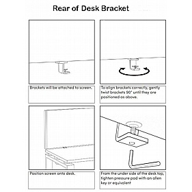 Vienna Rectangular Desk Mounted Partition Screens - Office Accessories