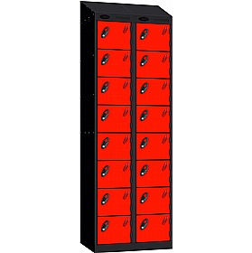 Stellar Probe Antibacterial Sloping Top 8 Compartment Lockers with Cam Lock - Office Storage