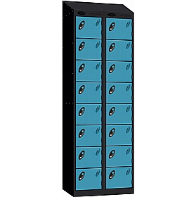 Stellar Probe Equinox Antibacterial Sloping Top 8 Compartment Lockers with Cam Lock - Office Storage
