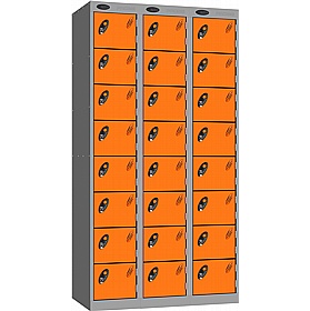 Stellar Probe Equinox Antibacterial 8 Compartment Lockers with Hasp and Staple Lock - Office Storage