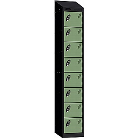 Stellar Probe Equinox Antibacterial Sloping Top 8 Compartment Lockers with Hasp and Staple Lock - Office Storage