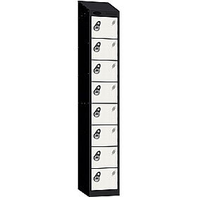 Stellar Probe Antibacterial Sloping Top 8 Compartment Lockers with Manual Combination Lock - Office Storage